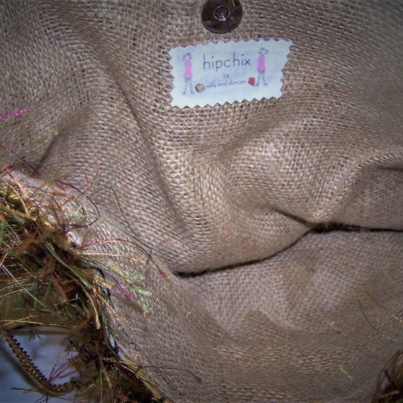 Retro Hip Chix Shoulder Bag Jean/MCM Fabric Funky - Picture 6 of 7